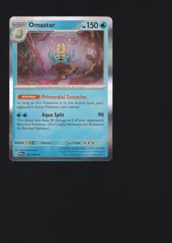 Pokemon TCG #139/165 Omastar Holo Black Bolt - Image 1