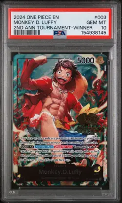 Sabo, Luffy, Ace Winner Set Psa 10 One Piece (2nd Anniversary Tournament) - Image 5