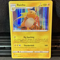 Pokemon TCG Evolving Skies Holo Raichu Card 050/203 (NM) Or Better Condition ⚡ - Image 1