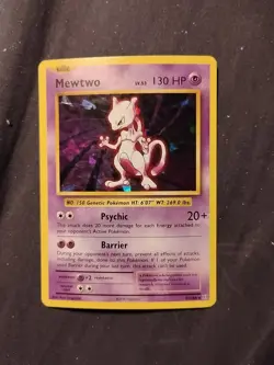 Mewtwo 51/108 2016 Evolutions Pokemon Card TCG Cracked Ice Holo VLP - Image 1