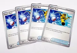 Super Rod 188/193 4x x4 Pokemon Cards Paldea Evolved Playset - Image 1