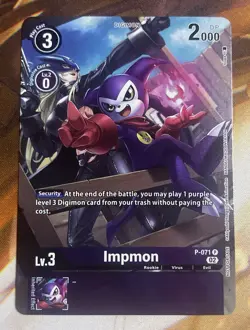 Digimon Card Game Impmon P-071 Foil - Image 1