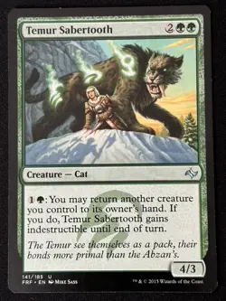 1x MTG Temur Sabertooth - Fate Reforged (FRF) #141 - Magic the Gathering - Image 5
