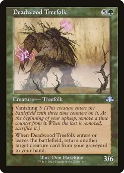 2x Deadwood Treefolk - Foil Retro Frame Dominaria Remastered NM MTG - Image 1