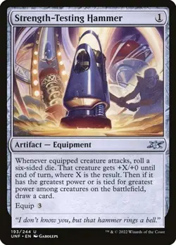 Strength-Testing Hammer - Foil Unfinity NM MTG - Image 1
