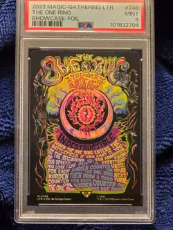2023 MTG Lord of the Rings #748 The One Ring Showcase-Foil Mint PSA 9 - Image 1