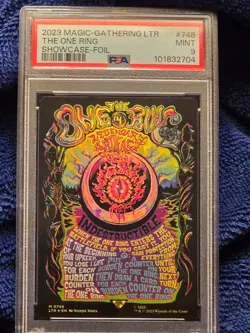 2023 MTG Lord of the Rings #748 The One Ring Showcase-Foil Mint PSA 9 - Image 2