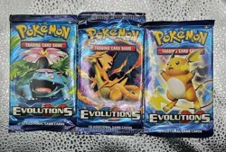 Pokemon XY Evolutions Booster Packs x3 Sealed 2016 - Image 1