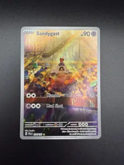 Pokemon TCG Sandygast 214/193 SV02 Paldea Evolved Illustration Rare Holo - Image 1