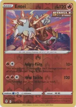 ENTEI 019/203 EVOLVING SKIES POKEMON (REVERSE HOLO, NM) - Image 1