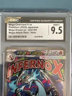 Pokemon Mega Charizard X ex Mega Dream ex 223/193 Mega Attack Rare CGC 9.5 - Image 2