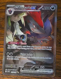 Pokemon N's Zoroark ex Sv09 185/159 Illus Rare Holo 280 HP Stage 1 EN - Image 1