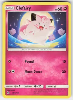 Clefairy 39/68 Common Hidden Fates Pokemon Near Mint - Image 1