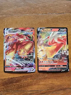 Pokemon Lot Of 2 Blaziken Vmax 021/198 And Blaziken V 020/198 2021 - Image 1