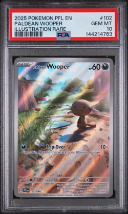 Pokemon Phantasmal Flames #102 Paldean Wooper Illustration Rare PSA 10 GEM MINT! - Image 3