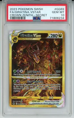 POKEMON CROWN ZENITH GIRATINA VSTAR #GG69 SECRET RARE PSA 10 GEM MINT #71806234 - Image 1