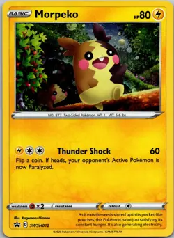 Morpeko SWSH012 Holo P Sword & Shield Promo Pokemon Holo Near Mint - Image 1