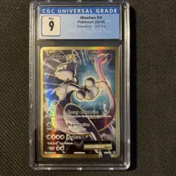 Pokemon Mewtwo EX 103/108 Evolutions Full Art Holo Ultra Rare CGC 9 2016 - Image 1