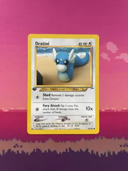 Pokemon Card Dratini Neo Destiny 1st Edition Common 63/105 Near Mint - Image 1