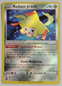 RADIANT JIRACHI 120/195 RADIANT RARE SILVER TEMPEST POKEMON NM - Image 1