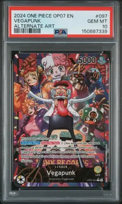 2024 One Piece OP07 En #097 Vegapunk Alternate Art PSA 10 GEM MINT - Image 1