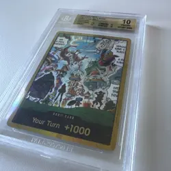 One Piece The Azure Sea's Seven DON!! Card Egghead Gold OP14-EB04 BGS 10 - Image 3