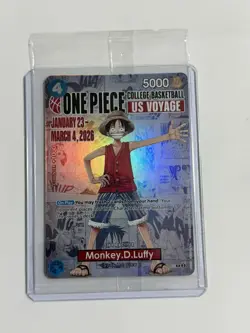 One Piece English College Basketball US Voyage P-055 Monkey D Luffy Promo LP - Image 3