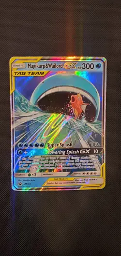 Pokemon TCG Magikarp Wailord Tag Team GX Full Art Holo Promo Card SM166 #SM166 - Image 1