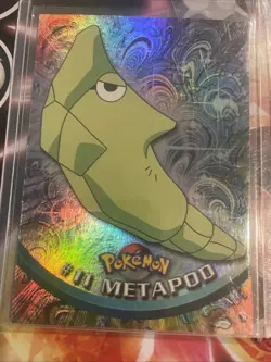 1999 Topps Pokemon Rainbow Foil #11 Metapod Holo Blue Logo 1st Edition Pristine - Image 1