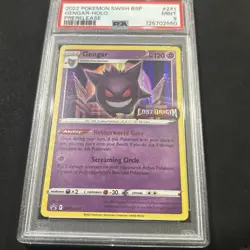 Pokemon GENGAR SWSH241 PSA 9 Mint Lost Origins Prerelease Holo Promo - Image 2