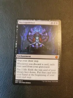 NECROPOTENCE enchantment High Quality Card - Sheoldred Backing - Image 1