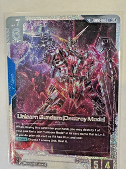 2X Unicorn Gundam Destroy mode SP GD04 + Graceful Demeanor Cards Phantom Aria - Image 2