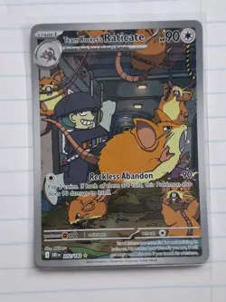 Pokemon TCG Team Rockets Raticate Card 202/182 Destined Rivals Illustration Rare - Image 1