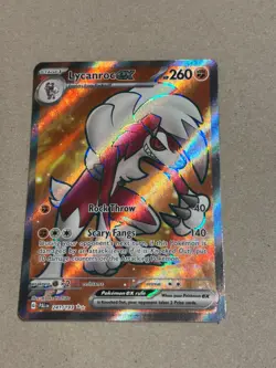 Lycanroc ex 241/193 Paldea Evolved Ultra Rare Full Art Pokemon Card NM - Image 1