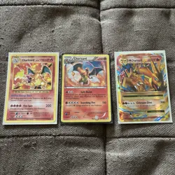 Pokemon Charizard Card Lot 3 Holo English XY Set MCharizard EX Split Bomb - Image 1