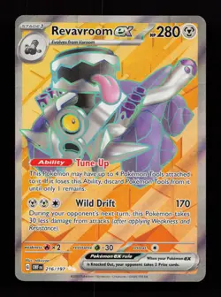 Revavroom ex 216/197 Ultra Rare SV03: Obsidian Flames Pokemon Card - Image 1