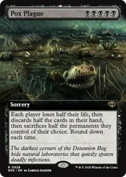 Pox Plague (Extended Art) (R) Foil #328 Secrets of Strixhaven MTG NM - Image 1
