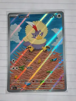 Pokemon TCG Rufflet 154/086 Illustration Black Bolt, Near Mint, English Edition - Image 1