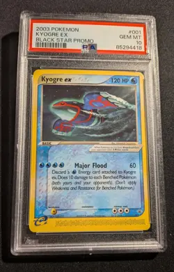 2003 Pokemon Black Star Promo Kyogre EX #01 PSA 10 GEM MINT e-Reader - Image 1