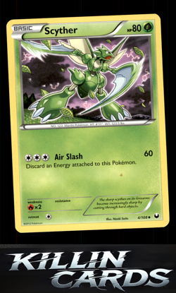 Scyther 4/108 Pokemon Uncommon Dark Explorers Card LP - Image 1