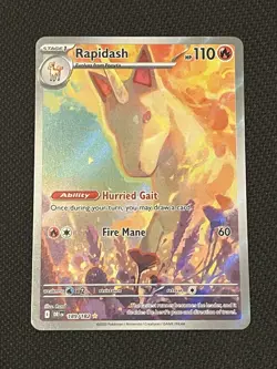 Pokemon TCG Destined Rivals 189/182 Rapidash Illustration Rare - NM - Image 1
