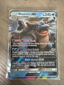 Blastoise #35/214 Sun & Moon Unbroken Bonds Pokemon 2019 Holo - Image 1