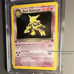 CGC 9 Dark Alakazam 1/82 Team Rocket Holo Rare 1st Ed Pokemon 2000 - Image 5