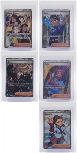 [5] PALDEAN STUDENT / AMARYS / CLIVE 2025 POKEMON PALDEAN FATES ULTRA RARE Q5700 - Image 1