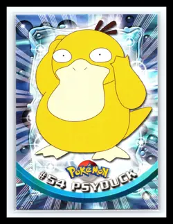 💥 PSYDUCK 1999 Topps Pokemon TV Non Holo Animation 1st Series Blue Logo # 54 - Image 1