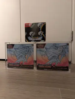 Pokemon TCG Lot – 2x Pokemon Center Chaos Rising ETBs + 1x Chaos Booster Box - Image 1