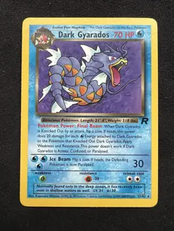 Pokemon TCG Dark Gyarados 25/82 Team Rocket 2000 Non Holo Rare - LP - Image 1