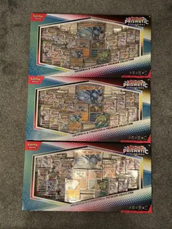 Pokemon Prismatic Evolutions Lucario & Tyranitar EX Premium Collection Lot Of 3! - Image 2