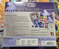 POKEMON SWORD & SHIELD CHILLING REIGN FACTORY SEALED Etb Shadow Rider - Image 3