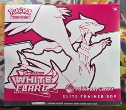 2025 Pokemon White Flare Factory Sealed Pokemon Center ETB Elite Trainer Box - Image 1